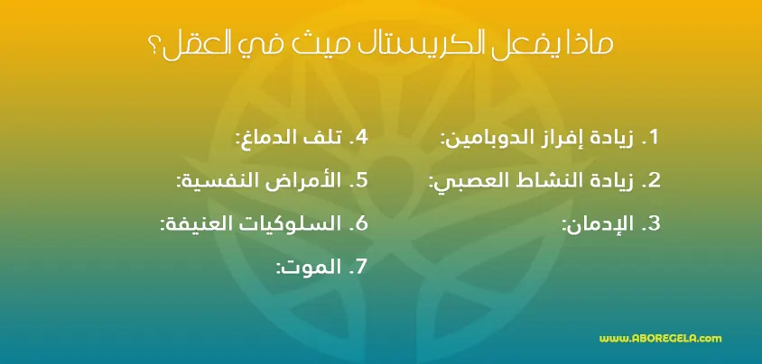 ماذا يفعل الكريستال ميث في العقل